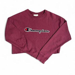 Champion Women's Burgundy and Red Sweatshirt